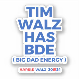Adesivo Tim Walz tem BDE - Grande Energia do Pai