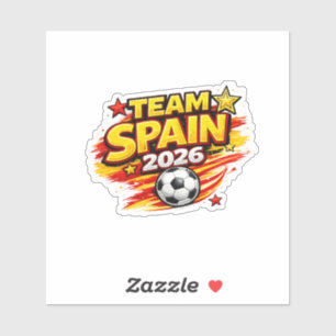 Adesivo TIME ESPANHA 2026 Fã Pérola Patriótica Espanha