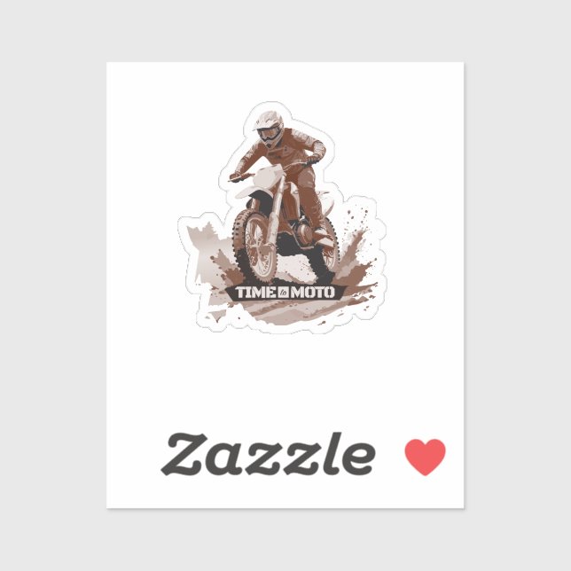 Adesivo Time to Moto Dirt Bike Sticker (Folha)