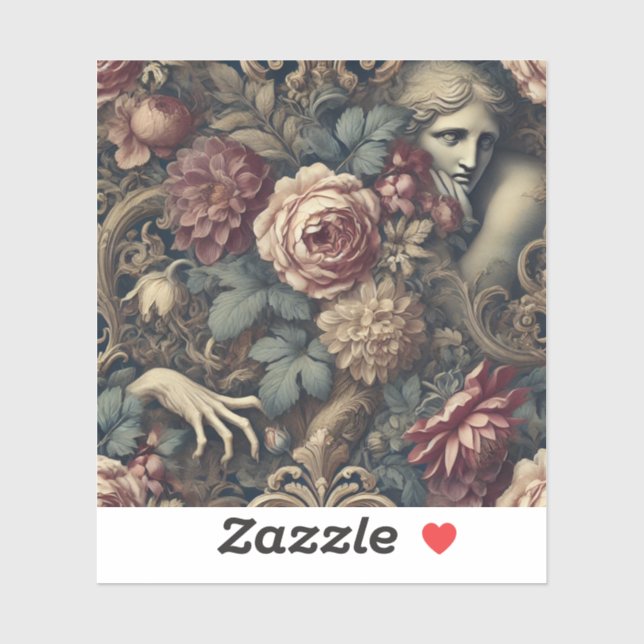 Adesivo Timedse - Travesseiro Floral Gótico (Folha)