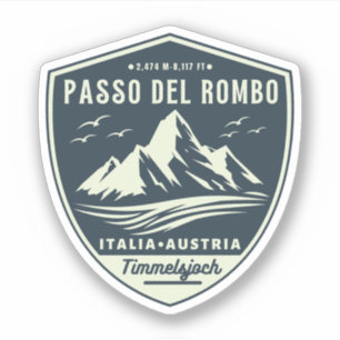 Adesivo Timmelsjoch - passo del rombo motorbike trip