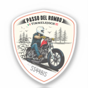 Adesivo Timmelsjoch - passo del rombo motorbike trip