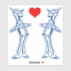 Adesivo Tin Woodman em pé no Denslow Wonmagmagmagmagmago.