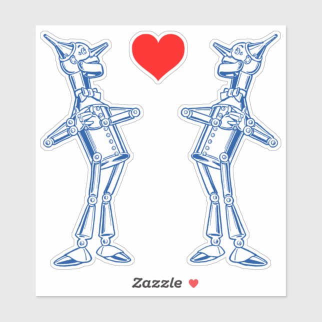 Adesivo Tin Woodman em pé no Denslow Wonmagmago Wizard (Folha)