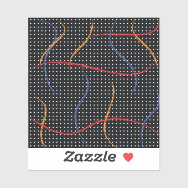 Adesivo Tinta Retro com Salpicos e Pontos (Folha)