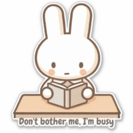 Adesivo Tiny bunny study Vinyl Sticker
