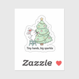 Adesivo Tiny Hands Big Sparkle Cute Bunny Christmas