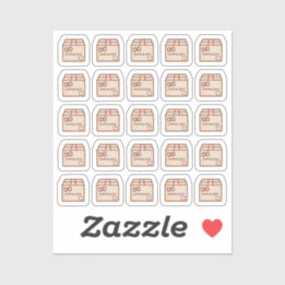 Adesivo Tiny latte shipping box planner