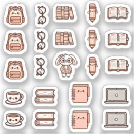 Adesivo Tiny latte study time