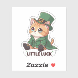 Adesivo Tiny Leprechaun Kitten Cute Kawaii St Patrick 