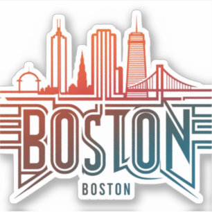 Adesivo Tipografia Horizonte de Boston