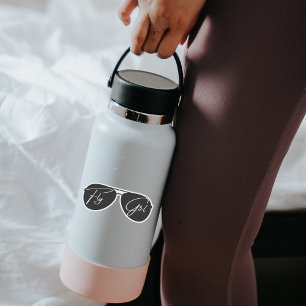 Adesivo Tipografia Minimalista De Garotas De Voo, Óculos D