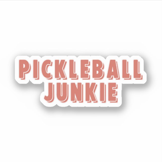Adesivo Tipografia Retroativa de Junkie Pickleball (Frente)