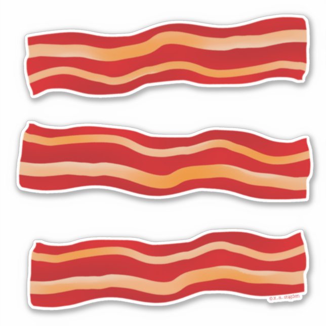 Adesivo Tiras de Bacon Saborosas (Frente)