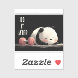 Adesivo Tired Panda Gym – Cute Funny Workout Art