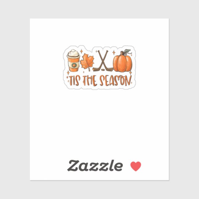 Adesivo Tis The Season Pumpkin Latte Fall Leaves Thanksgiv (Folha)