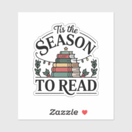 Adesivo Tis the Season to Read Holiday Book