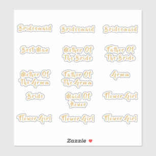 Adesivo Título de Partido Branca Individual Caligrafia Do