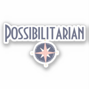 Adesivo Título de trabalho de bússola rosa azul