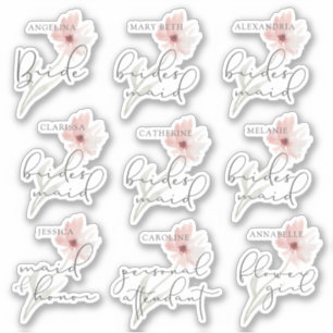 Adesivo Título Personalizado do Partido Bridal do Casamen