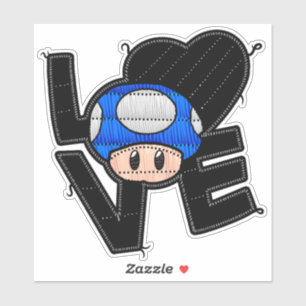 Adesivo Toad de amor - Azul