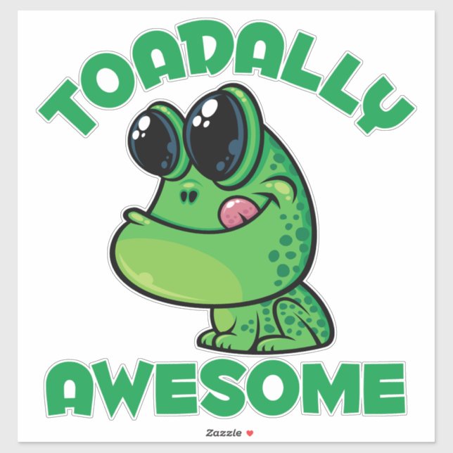 Adesivo Toad de Cartoon Feliz e Incrível (Folha)