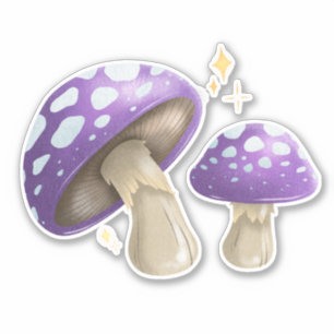 Adesivo Toadstools em cogumelo mágico - LAVANDA