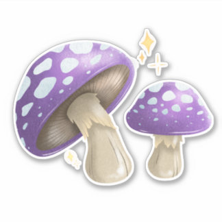 Adesivo Toadstools em cogumelo mágico - LAVANDA