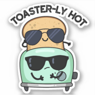 Adesivo Toaster Pun Engraçado Com Toasteris