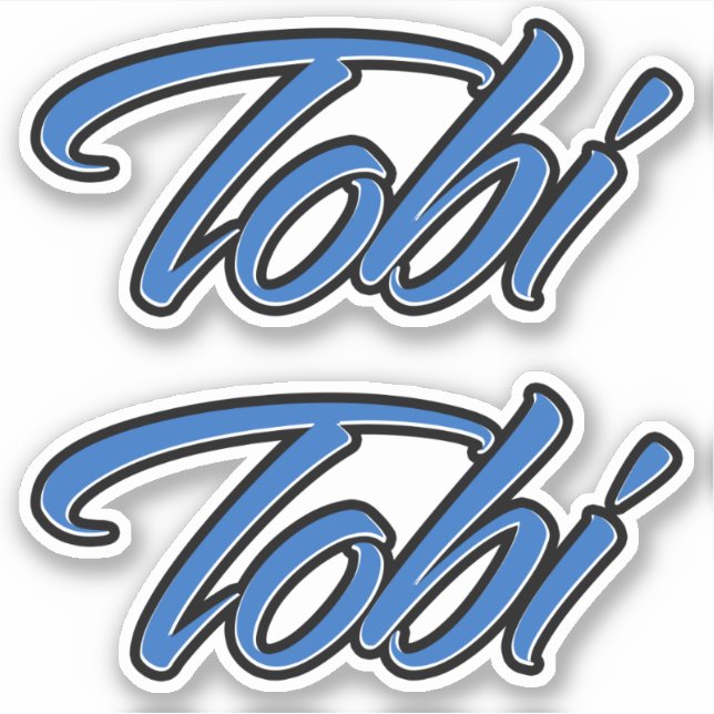 Adesivo Tobi Name blue Aufkleber Sticker Stickerset (Frente)