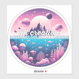 Adesivo Toda Criação Declara a Glória de Deus