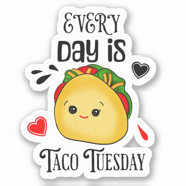 Adesivo Toda Terça é Dia de Taco (Frente)