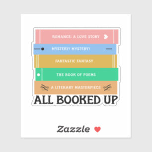 Adesivo Todas as pilhas de livros armazenadas