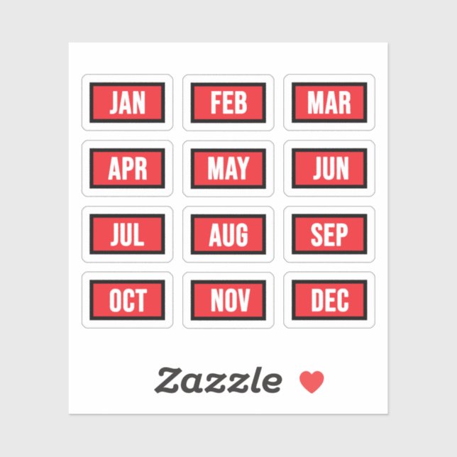 Adesivo Todos os meses - Meses do ano (Folha)