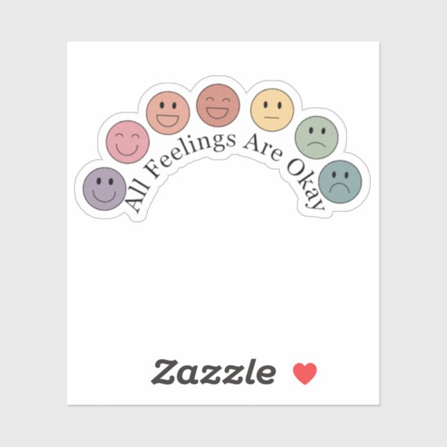 Adesivo Todos Os Sentimentos Estão Bem Viciados (Folha)