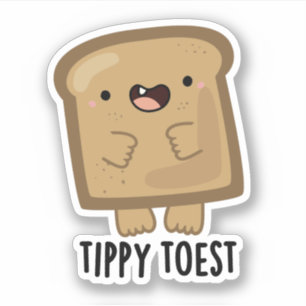 Adesivo Toest Engraçado Ditpy Toast Pun