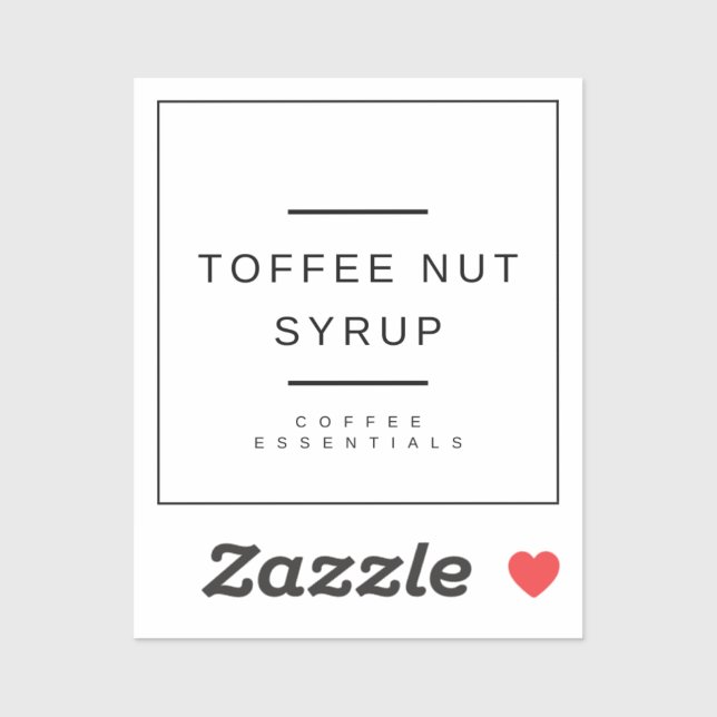 Adesivo Toffee Nut Syrup Sticker (Folha)
