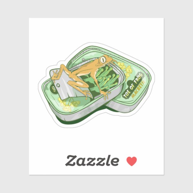 Adesivo Togo das Bruxas Sapos Spell Shakespeare (Folha)