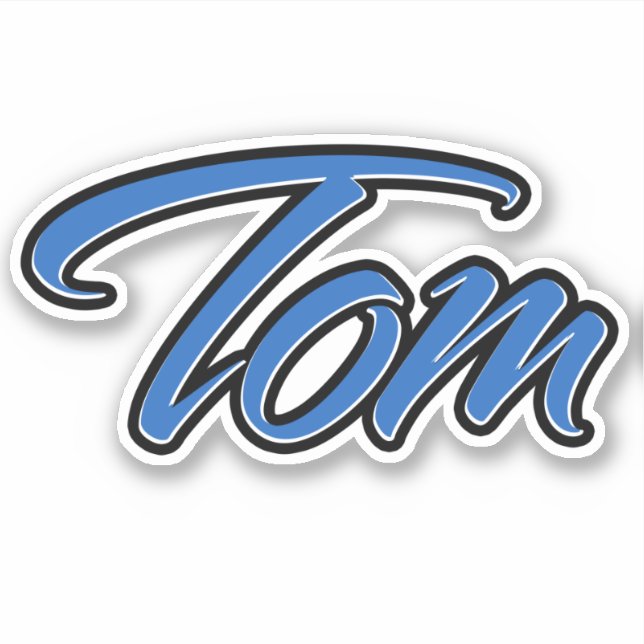 Adesivo Tom Name blue Aufkleber Sticker Stickerset (Frente)