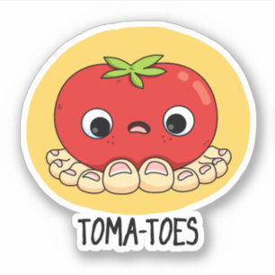 Adesivo Tomate Bonito Com Toes Com Pó De Toes
