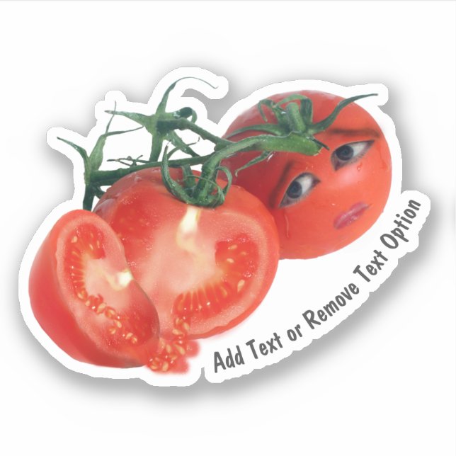 Adesivo Tomate Cereja Preocupado (Frente)
