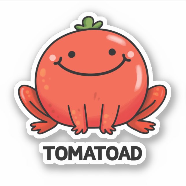 Adesivo Tomatoad Engraçado Tomate Toad Pun (Frente)
