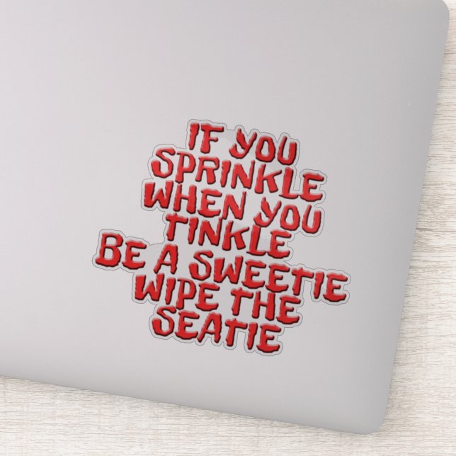 Adesivo Tome Docinho Esfregue Seatie Bathroom Humor Sticke (Detalhe)