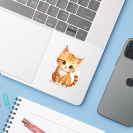 Adesivo Too Cute to Be Serious – Funny Kitty Sticker