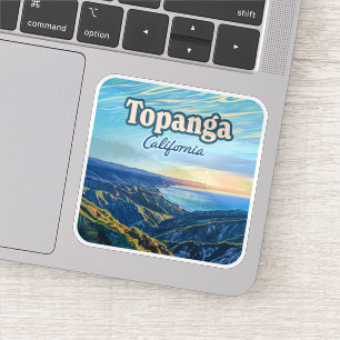 Adesivo Topanga California Canyon Los Angeles Vintage