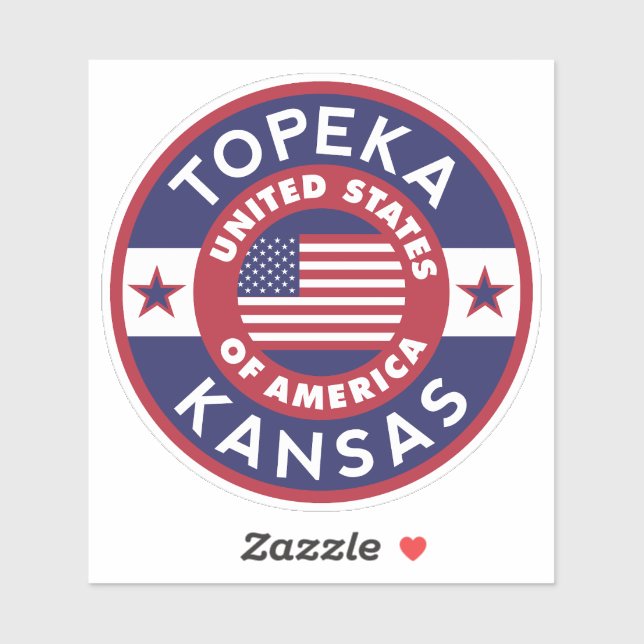 Adesivo TOPEKA, Kansas (Folha)