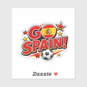 Adesivo TORCEDOR DE FUTEBOL DA ESPANHA Pé Patriótico da