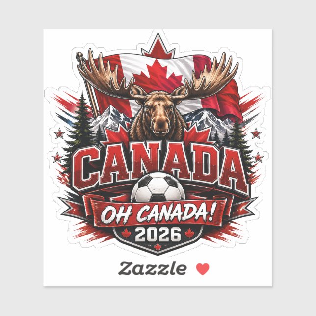 Adesivo Torcida de Futebol Canadá Oh Canadá 2026  (Folha)