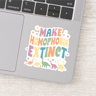 Adesivo Torne a Homofobia um Dinossauro Orgulho LGBTQ Exti