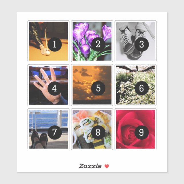 Adesivo Torne sua própria decoração fácil com 9 imagens em (Folha)